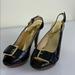 Michael Kors Shoes | Michael Kohrs Black & Gold Croc Peep Toe Sz 6.5 | Color: Black/Gold | Size: 6.5