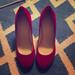 J. Crew Shoes | Jcrew Red Suede Heels | Color: Red | Size: 8.5