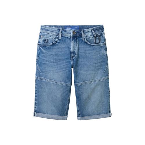 TOM TAILOR Herren Morris Overknee Shorts, blau, Uni, Gr. 29