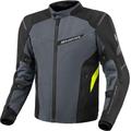 SHIMA Rush 2.0 Vented waterproof Motorcycle Textile Jacket, black-grey-yellow, Size 2XL