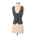 Charlotte Russe Tuxedo Vest: Gray Jackets & Outerwear - Women's Size Small