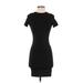 Shein Casual Dress - Mini: Black Solid Dresses - Women's Size 2