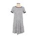 Market and Spruce Casual Dress - Shift: White Stripes Dresses - Women's Size Small