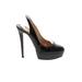 Christian Louboutin Heels: Pumps Stilleto Cocktail Party Black Solid Shoes - Women's Size 39 - Round Toe