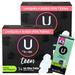 U by Kotex Teen Feminine Care Bundle: Ultra Thin Pads with Wings Extra Absorbency 14 Ct (Pack of 2) with Clean & Secure Liners Long Length 16Ct Complete Protection Kit