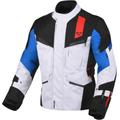 Macna Zastro veste textile de moto imperméable, noir-gris-bleu, taille XL