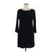 Nik and Nash Casual Dress - Shift: Black Solid Dresses - Women's Size X-Large