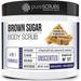 pureSCRUBS Premium Organic Brown Sugar UNSCENTED FACE & BODY SCRUB Set - Large 16oz Infused With Organic Essential Oils & Nutrients INCLUDES Wooden Spoon Loofah & Mini Exfoliating Bar Soap