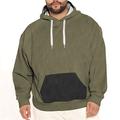 Homme Grande Taille Sweat à capuche Grand et grand Bloc de couleur Capuche Manches Longues Printemps Automne basique Design Grande Taille Casual du quotidien Des sports Hauts