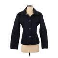 Burberry Coat: Below Hip Blue Print Jackets & Outerwear - Women's Size Small