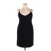 City Chic Casual Dress - Mini V Neck Sleeveless: Black Print Dresses - Women's Size 18 Plus