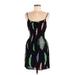 Lucy Love Casual Dress - Mini Plunge Sleeveless: Black Dresses - Women's Size Medium