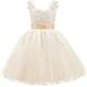 Robe de fille de fleur longueur de plancher bouton drapé robes de bal en tulle pour enfant