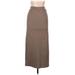 Zara Formal Midi Skirt Calf Length: Brown Bottoms - Women's Size Medium