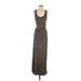 Casual Dress - Maxi: Black Stripes Dresses - Women's Size Small