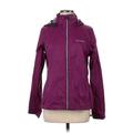 Columbia Windbreaker Jacket: Below Hip Purple Print Jackets & Outerwear - Women's Size Medium