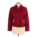 Coldwater Creek Jacket: Short Burgundy Solid Jackets & Outerwear - Women's Size Small