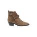 Banana Republic Ankle Boots: Brown Solid Shoes - Women's Size 7 - Almond Toe