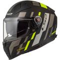 LS2 FF811 Vector II Tron Helm, schwarz-gelb, Größe S