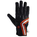 Helstons Line Sommer Motorrad Handschuhe, schwarz-weiss-orange, Größe 3XL