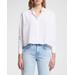 Cropped Button-front Shirt