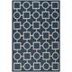 Tapis interieur & exterieur en bleu marine & beige, 160 x 231 cm