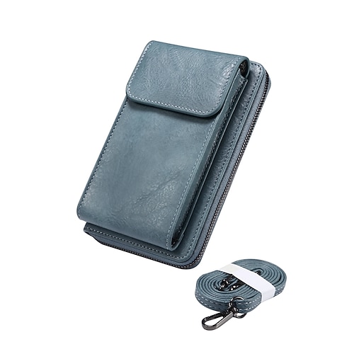 borsa per cellulare con tracolla per donna in pelle moda casual