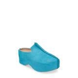 Genuine Calf Hair Platform Clog - Blue - J.W. Anderson Slip-Ons