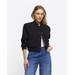 Petite Black Tailored Crop Bomber Jacket - Blue - River Island Jackets