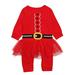 eczipvz Baby Girl Clothes Baby Girls Boys Set Deer Tulle Romper Jumpsuit Playsuit Christmas Fashion Outfits Clothes (Red 0-6 Months)