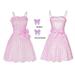 Rovga Kids Girls Pink Dress Movie Kids Party Dress Up 4-5 Years