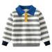 Hfolob Fall Winter Autumn Children s Lapel Sweater Boys Sweater Striped Pullover Baby Sweater Cute Sweaters