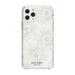 kate spade new york Protective Hardshell Case (1-PC Comold) for iPhone 11 Pro Hollyhock Floral Clear/Cream with Stones
