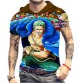 One Piece Monkey D. Luffy Roronoa Zoro Cartoon Sportswear Back To School Anime Harajuku Graphic Top For Men's Adults' 3D Print