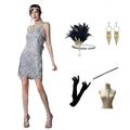 Roaring 20s 1920s Cocktail Dress Vintage Dress Flapper Dress Dress Outfits Masquerade Prom Dress The Great Gatsby Plus Size Women's Tassel Fringe Christmas Party Prom Adults' Dress Fall Spring