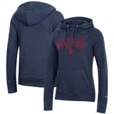 Women's Champion Navy Duquesne Dukes Core 2.0 Fleece Raglan Pullover Hoodie