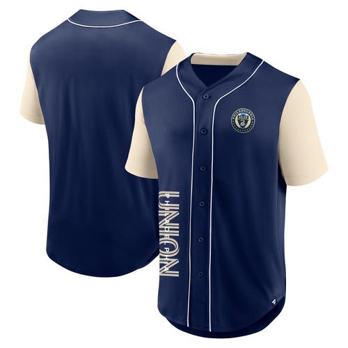 Navy Philadelphia Union Balance Fashion Baseball-Trikot mit Fanatics-Logo für Herren