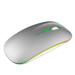 Tuphregyow 2.4GHz Wireless Optical USB Gaming Mouse 1600DPI Rechargeable Mute Mice For PC Silver