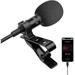 Microphone Professional for iPhone Lavalier Lapel Omnidirectional Condenser Mic Phone Audio Video Recording Easy Clip-on Lavalier Mic for YouTube Interview Tiktok for iPhone/iPad/iPod (MFi-Certified )