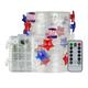 Home Decor Clearance! Red White and Blue and Flag Hats Lights Remote Control String Plug in Indoor Outdoor String Lights Ideal for Any Patriotic Decorations & Independence Day Decor