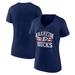 Women's Fanatics Branded Navy Anaheim Ducks Americana Team V-Neck T-Shirt