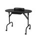 Nail Table 37-inch Nail Workstation with Large Drawer Controllable Wheels Carrying Case Foldable Manicure Table Desk Black