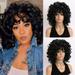 FSTDelivery Beauty&Personal Care on Clearance! Black Wig Long Curly Hair High Temperature Silk Long Bangs Wig Holiday Gifts for Women