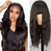 Melotizhi Wigs Human Hair Wig Cap Lace Front Wig for Women 29 Inches Fashion Wigs Female Bangs Dyed Long Curly Hair Wigs Do Not Require Hairdressers To Wear Wigs Female Bangs Long Curly Hair