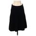 CAbi Casual Midi Skirt Long: Black Solid Bottoms - Women's Size X-Small