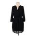 Banana Republic Casual Dress - Shirtdress: Black Solid Dresses - Women's Size 6