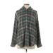 American Eagle Outfitters Jacket: Below Hip Green Plaid Jackets & Outerwear - Women's Size Medium