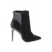 Fashion Nova Ankle Boots: Black Print Shoes - Women's Size 7 1/2 - Pointed Toe