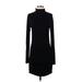 Express Casual Dress - Sweater Dress: Black Solid Dresses - Women's Size Small