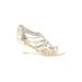 Isola Wedges: Ivory Shoes - Women's Size 8 1/2 - Open Toe